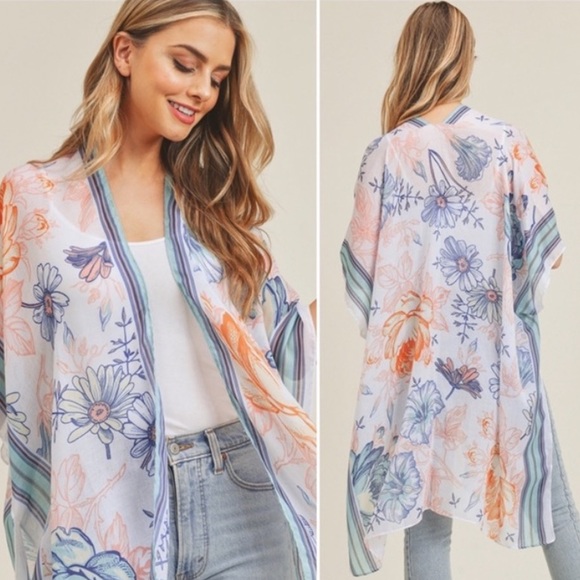 Bold Floral Kimono - One Size - Picture 9 of 13